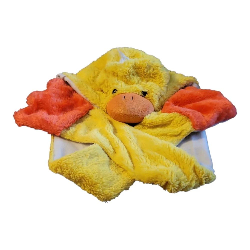 Vtg 2012 Kellytoy Plush Lined Yellow Duck Hat Scarf Age 3 & Up